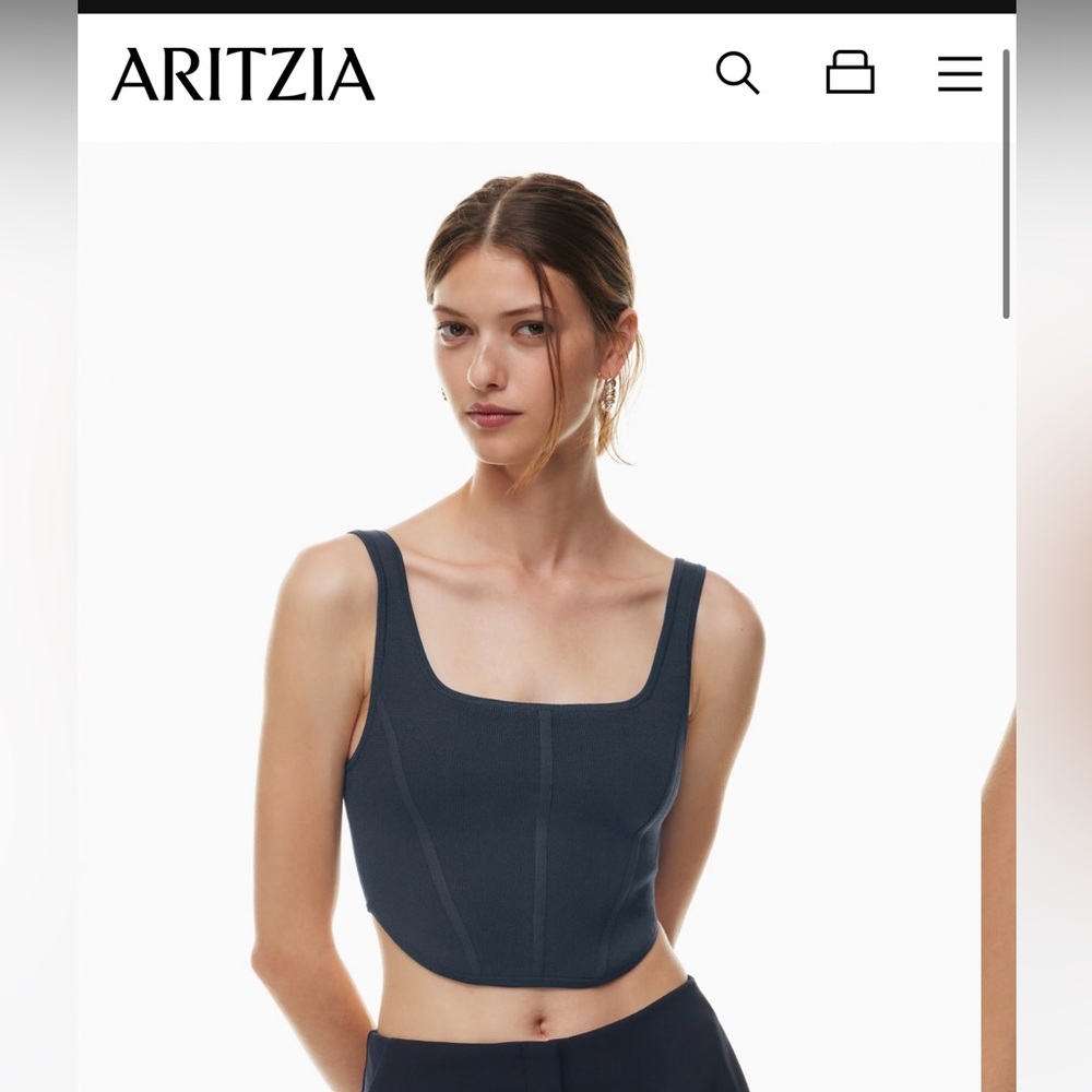 Babaton Sculpt Knit Bustier Tank- Medium